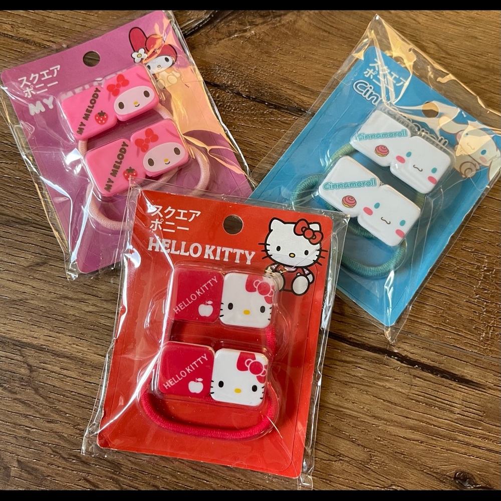 SANRIO CHARACTERS-VERY RARE NWT Hair Ties Set